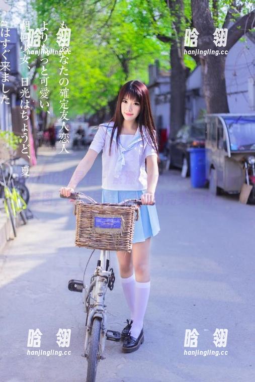 UXING优星馆 - 紫潆cynthia皮衣私拍套图，甜美与酷炫之间的完美平衡！